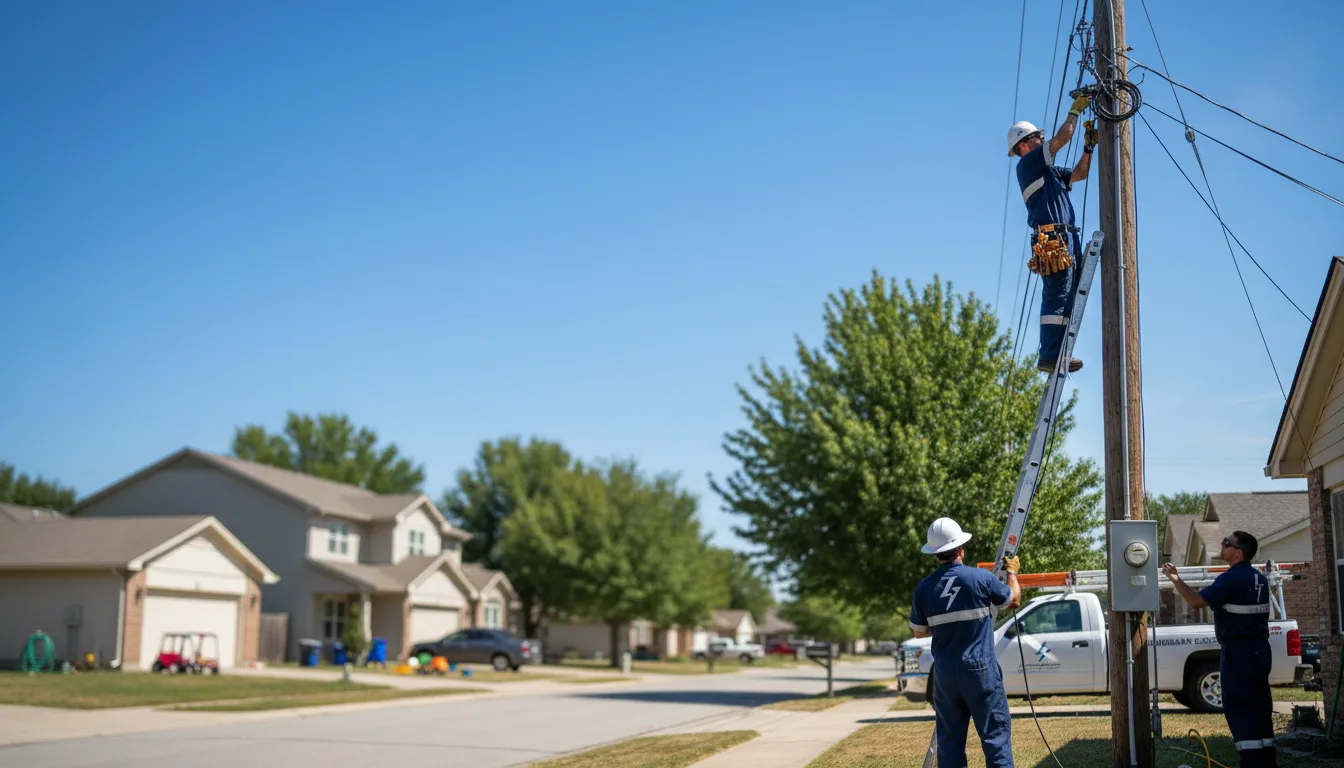 Residential electrician providing installation services in Leisenring, PA
